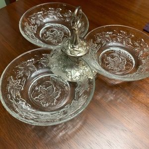 Princess House Fantasia Crystal Candy dish Set